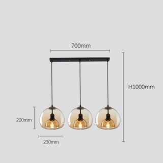 Modern Pendant Light – Elegant Interior Pendant Lamp With Warm Clear Glass