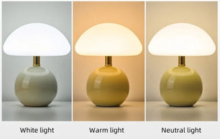 Ceramic Table Lamp – Modern LED Bedroom Lighting With Soft Ambient Light