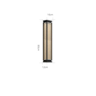 Outdoor Wall Light – Aluminum Slatted Lamp With Integrated LED, IP65 Rated