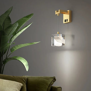 Nordic Crystal Wall Light – Soft Diffused Lighting with Copper Mount Lamp