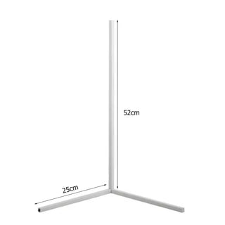 Designer aluminum floor lamp — LED warm white stainless finish