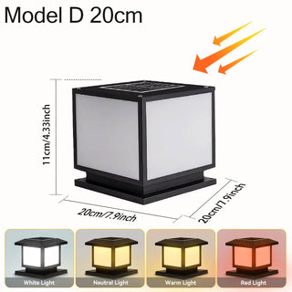 Solar Table Lamp – Modern Waterproof Outdoor Solar Lantern with Integrated LED