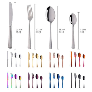 luxury stainless steel cutlery modern dining set durable eco-friendly flatware product view