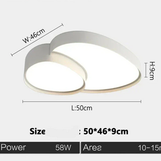 Black Iron Ceiling Light – Modern LED Surface Mount Fixture for Living Room