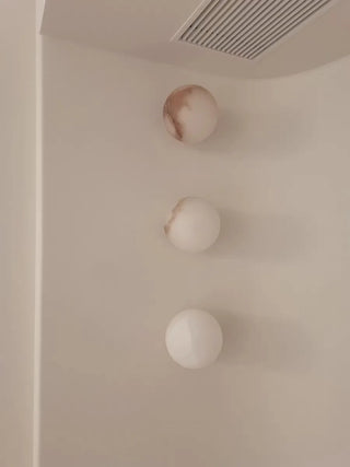Marble Wall Light – Copper Wall Sconce with Unique Veining & Warm Light