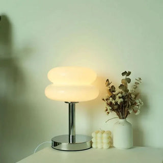 Macaron Stained Glass Lamp – Colorful Table Lamp with Crystal Lampshade