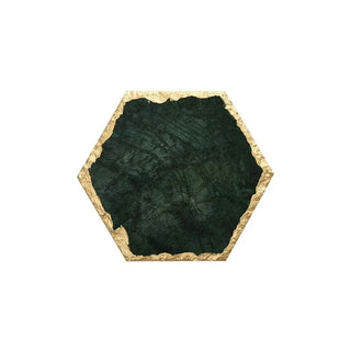 gold edge marble tray earthworks handcrafted eco-friendly stone tray luxury finish set view