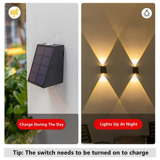 Solar Garden Light – Weatherproof LED Wall Lamp | Modern Outdoor Lighting Fixture