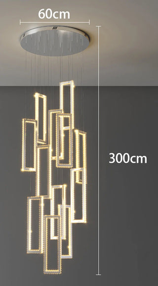 Modern Crystal Chandelier – Elegant Living Room Lighting with Adjustable Dimmable LED