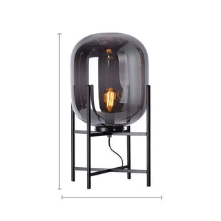 Scandinavian Floor Lamp – Tripod Design With Stained Glass Shade & Soft Ambiance Lighting
