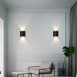 Waterproof Outdoor Wall Lamp – Black LED Up and Down Lighting | Architectural Façade Fixture