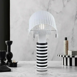 Black White Pendant Lamp – Modern LED Cord Light With Rotary Switch Control