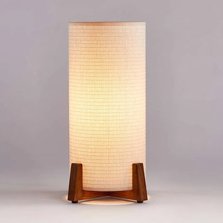 Nordic Wooden Floor Lamp – Scandinavian Standing Lamp with Fabric Shade for Living Room