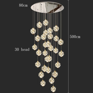 Modern Crystal Chandelier – Dimmable LED Pendant Light | Living Room Lighting