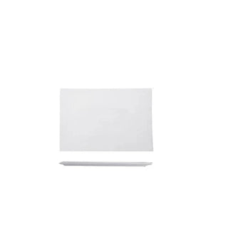 ceramic serving tray earthworks handcrafted rectangle porcelain display plate alternate view