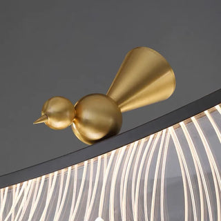 Modern Metal Pendant Light – White LED Dining Room Lighting Fixture