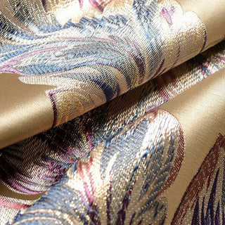 peacock feather curtain luxury blackout drapes grommet top heavy fabric lifestyle view