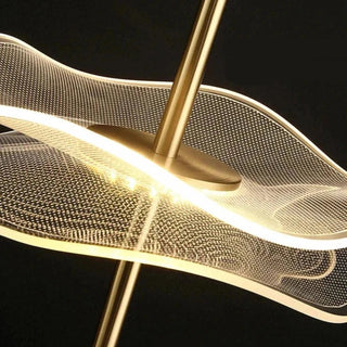 Modern LED Pendant Light – Scandinavian Gold Lampshade With Soft Ambient Lighting