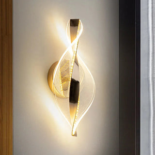 Modern Acrylic Wall Light – Artistic Snowflake Design | Gold Finish LED Lamp