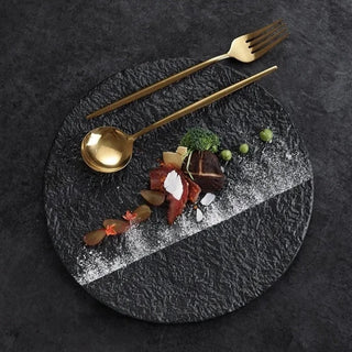 luxury ceramic plates earthworks handcrafted porcelain dinnerware elegant tableware set set view