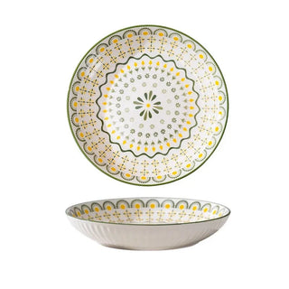 ceramic art plates earthworks handcrafted porcelain dinnerware set elegant european style angle view