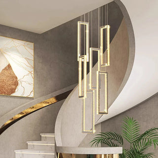 Modern Crystal Chandelier – Elegant Living Room Lighting with Adjustable Dimmable LED