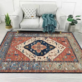 moroccan moulay idriss handwoven rug non slip thin carpet front view