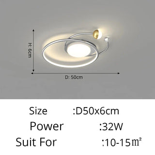Modern LED Chandelier – Gold Aluminum Luxury Living Room Lighting with Dimmer