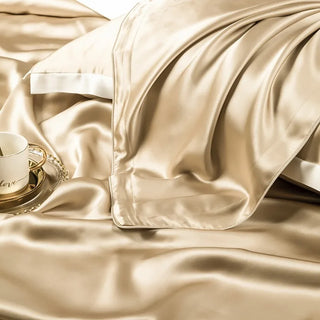 mulberry silk bedding luxury silk duvet cover silky pillowcases set product view