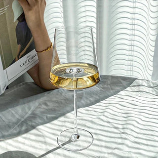 luxury crystal wine glass large capacity 600ml angle view