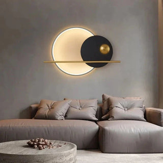 Aluminum wall light illuminated — Sensu Della modern LED fixture