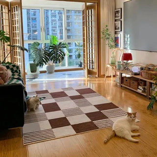 french tile decorative area rug intricate tile pattern carpet detail