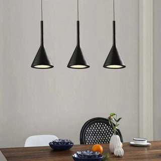 Conical Aluminum Pendant | Adjustable Cable Lighting - Matte Finish Light Fixture