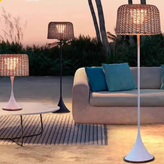 Woven Metal Garden Lamp – Outdoor Solar Lights | Braided Metal Lamp by Lumavera