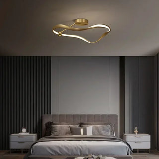 Gold LED Chandelier – Modern Luxury Ceiling Light with Adjustable Brightness