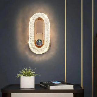 Directional Wall Light – Modern Minimalist Oval Wall Sconce in Gold Metal