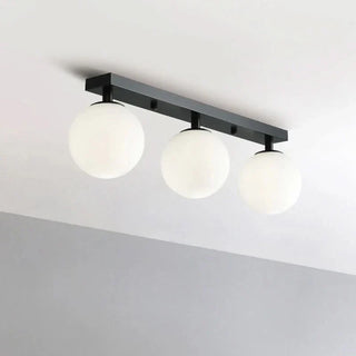 Clean Ceiling Light – Modern Three Point Lighting | Sleek Glass Stone Fixture