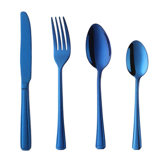 luxury stainless steel cutlery modern dining set durable eco-friendly flatware top view