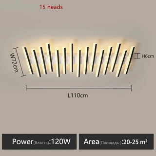 Semi-Flush Chandelier – Modern LED Ceiling Light | Iron Fixture for Dining Room