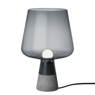 Industrial Bedside Lamp – LED Glass Stone Table Light With Polished Chrome Finish