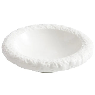 ceramic plate collection earthworks handcrafted porcelain dinnerware textured edges front view