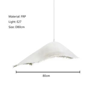 Nordic LED Pendant Light – White Iron Modern Pendant Lamp for Living Room Lighting