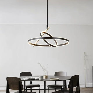 Double Ring Ceiling Light – Modern Aluminum Ring LED Ambient Lighting Fixture