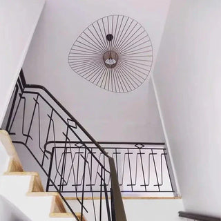 Straw Hat LED Chandelier – Modern Pendant Light | Elegant Dining Room Lighting
