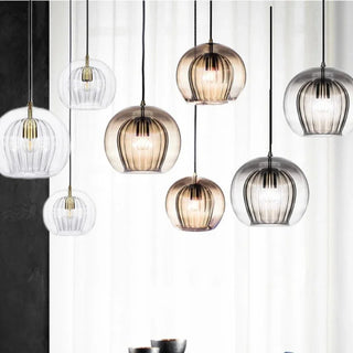 Nordic Glass Pendant Light – Modern Pendant Lighting with Iron Finish Lamp