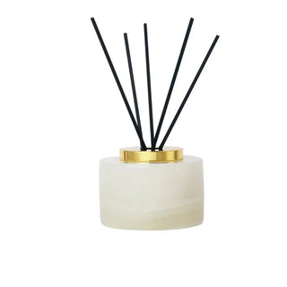 natural marble diffuser handcrafted white onyx aroma luxury home fragrance close-up