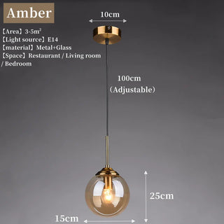 Polished Glass Pendant Light – Modern LED Ceiling Lamp | Living Room Lighting