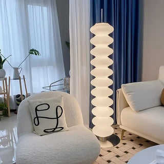 Contemporary Floor Lamp – Adjustable LED Lighting With Dimmer | Acrylic Chrome Finish