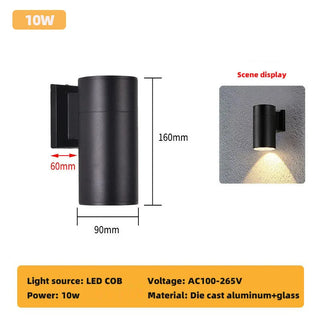 Modern Aluminum Wall Light – Durable Outdoor Lamp with LED Patio Lighting