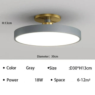 Aluminum LED Ceiling Light – Modern Minimalist Fixture with Soft Ambient Lighting